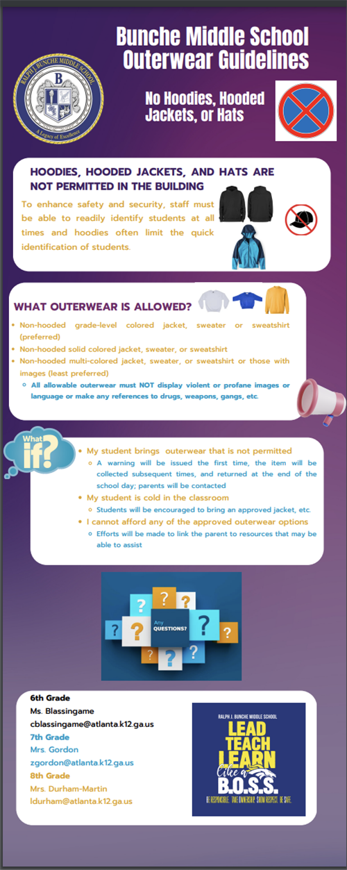 Bunche Middle School Outerwear Guidelines